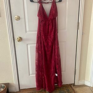 Lacey Red Maxi Dress!